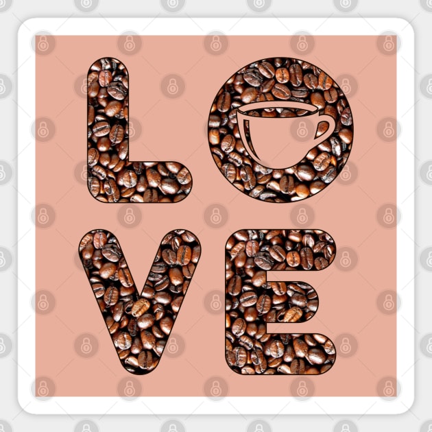 Love coffee Magnet by Florin Tenica